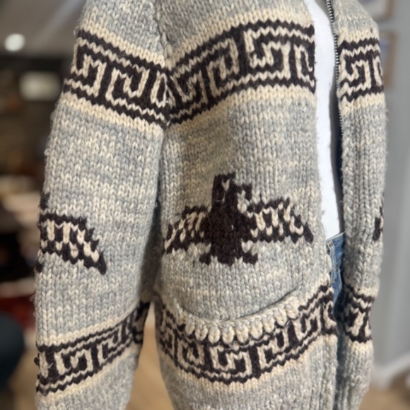 HEAVY zip vintage sweater 100% wool - Picture 3 of 8